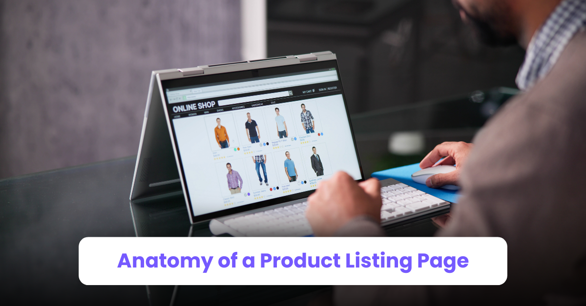 Anatomy of a product listing page