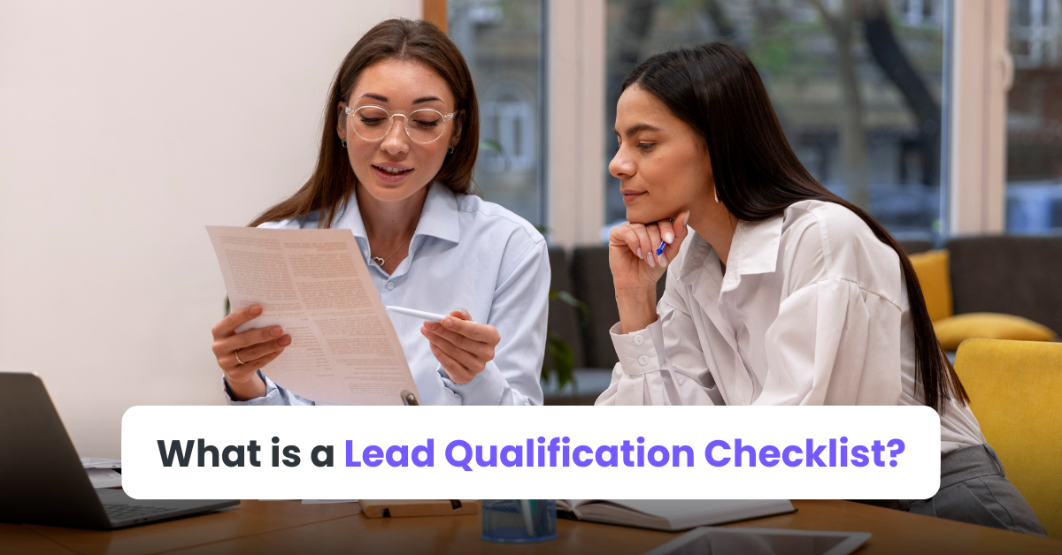 What is a lead qualification checklist?