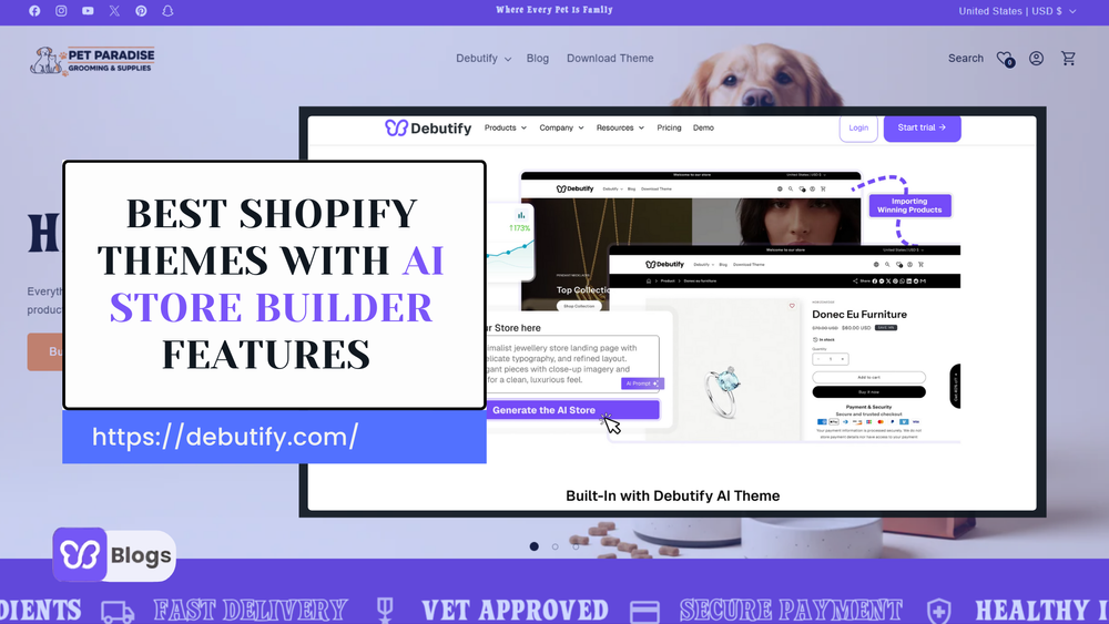 Best Shopify Themes with AI Store Builder Features