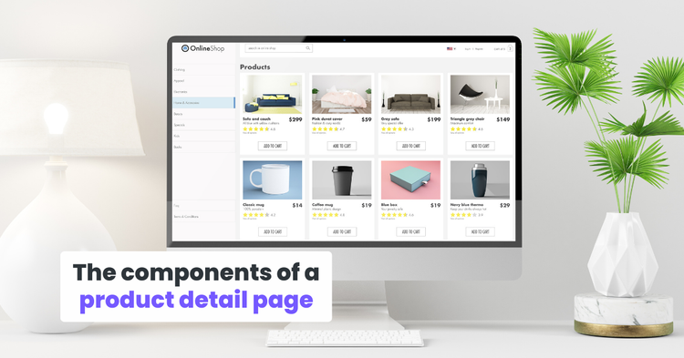 The components of a product detail page